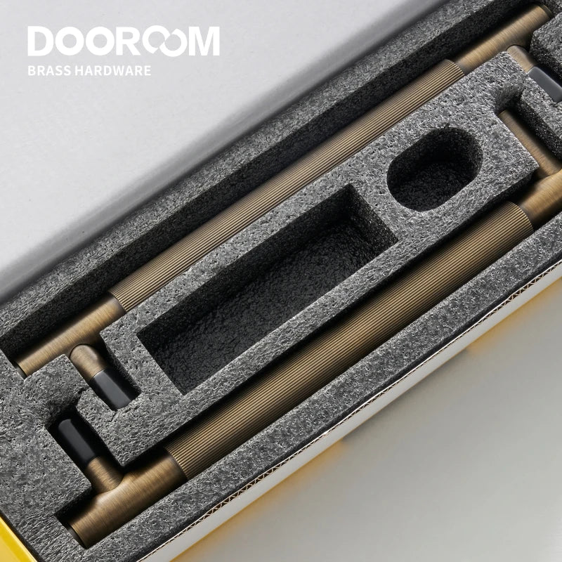 Dooroom Antique Brass Door Double Sided Stripe Linear