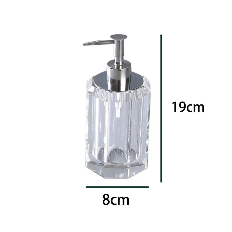 Light Luxury Crystal Bathroom Crystal Transparent Soap Dispenser