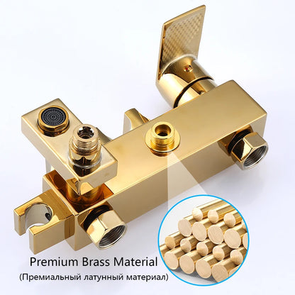 Oxg Bright Golden Shower Faucets Bathroom Shower Mixer