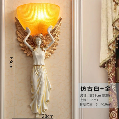 Retro Angel Girl Wall Lamp Led Lighting Fixtures