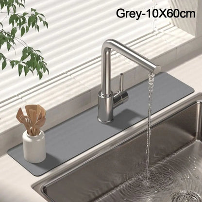 Solid Color Sink Faucet Mat Diatomite Absorbent Faucet