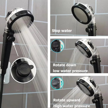Led Digital Temperature Display Shower Head Modes Large
