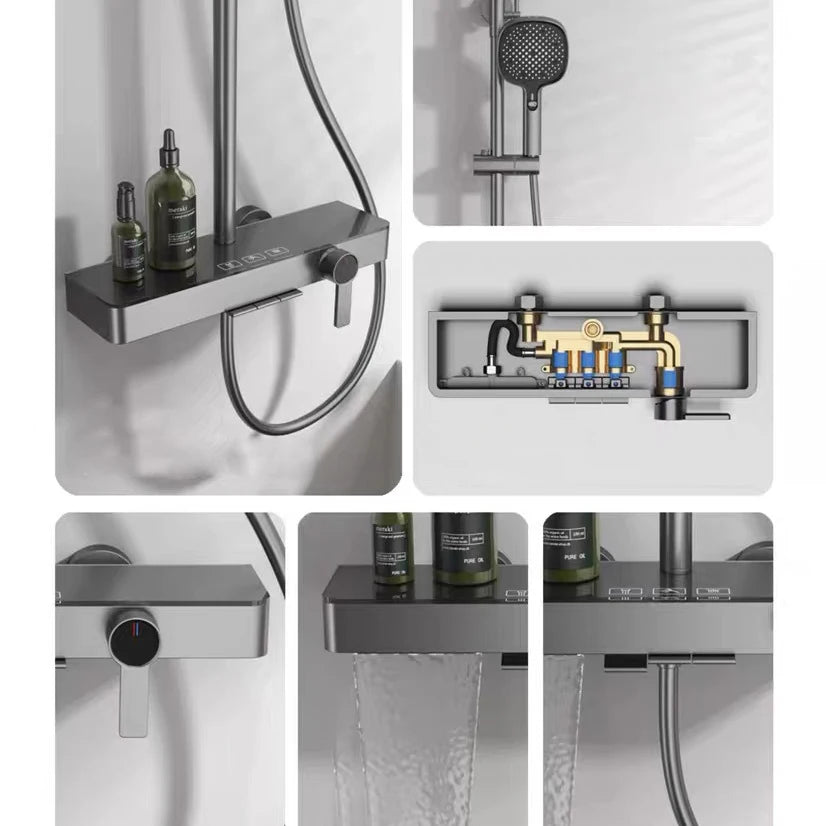 Brushed Gold Cold Bathroom Shower 12 Inch Rain