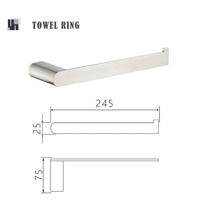 Bathroom Hardware Stainless Steel Bathroom Wall Mounted Towel