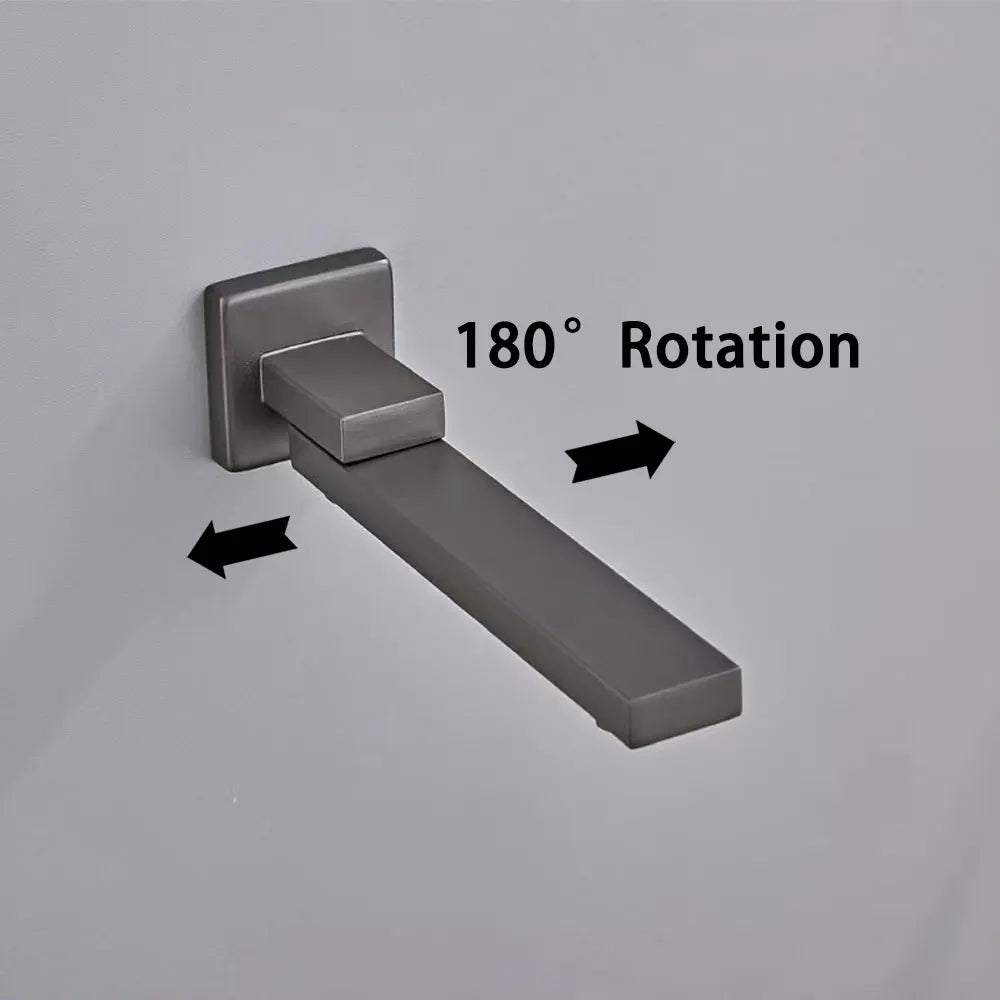 Gray Hidden Shower System Concealed Rainfall Bathroom Shower
