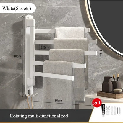 Bathroom Towel Rack Rotatable Towel Holder Rotatable Stainless