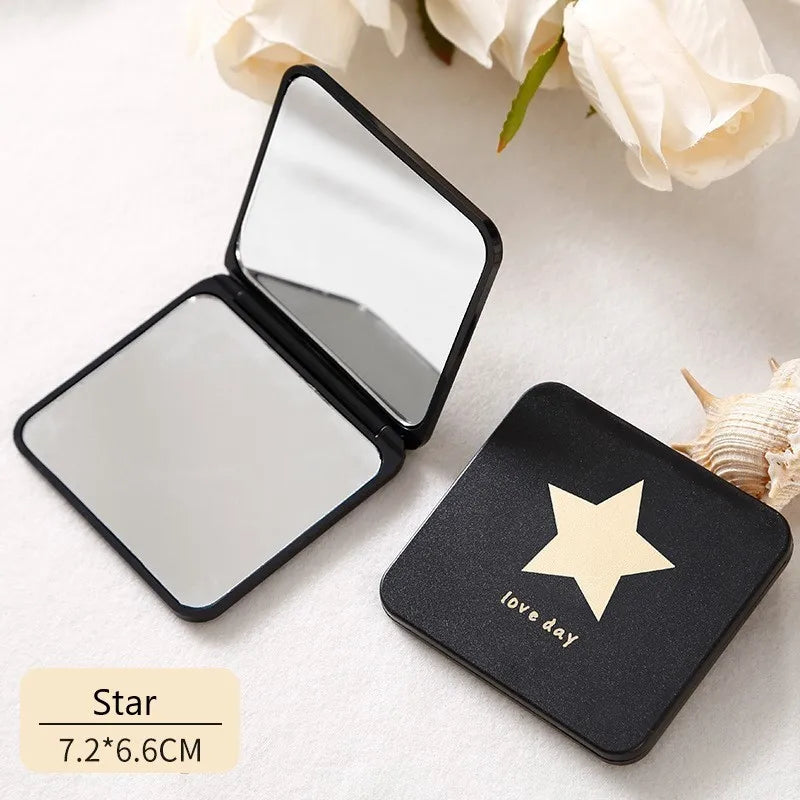 2-Face Makeup Mirror Square Cute Girl Gift Hand