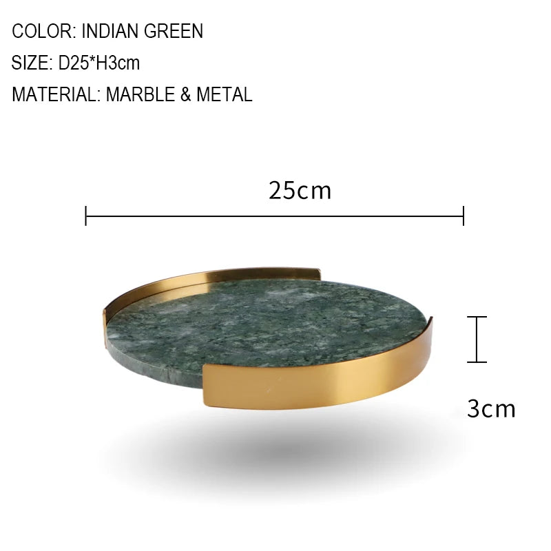 Scandinavian Decorative Natural Marble Tray Bathroom Luxury