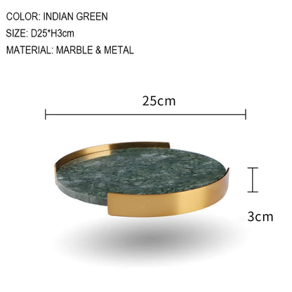 Scandinavian Decorative Natural Marble Tray Bathroom Luxury