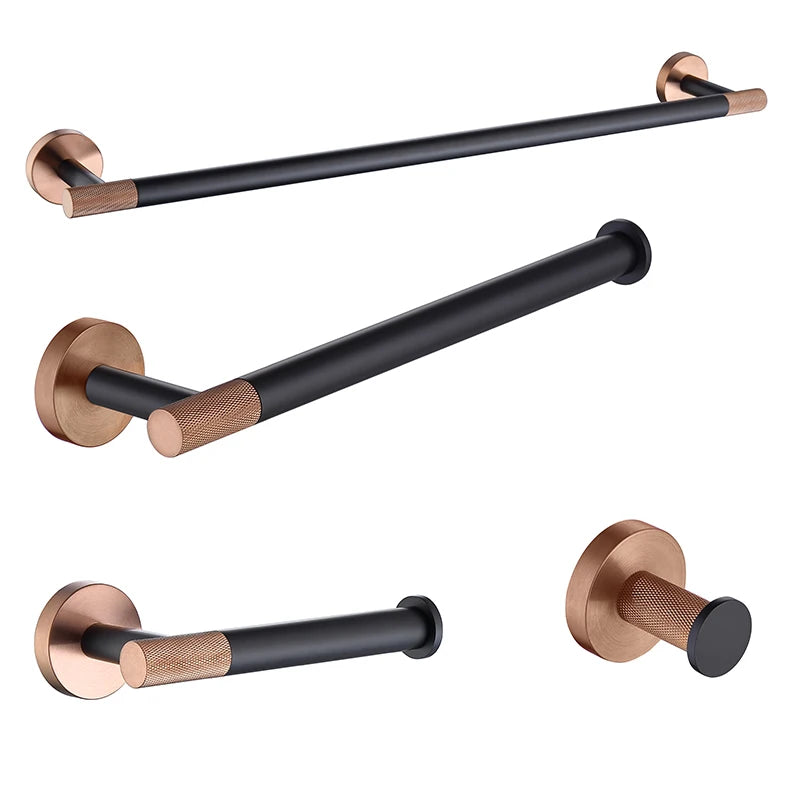 Rose Gold Bathroom Hardware Towel Bar Rack Shelf