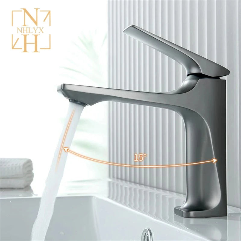 Nhlyx Modern Bathroom Sink Faucet Handle Deck Mounted