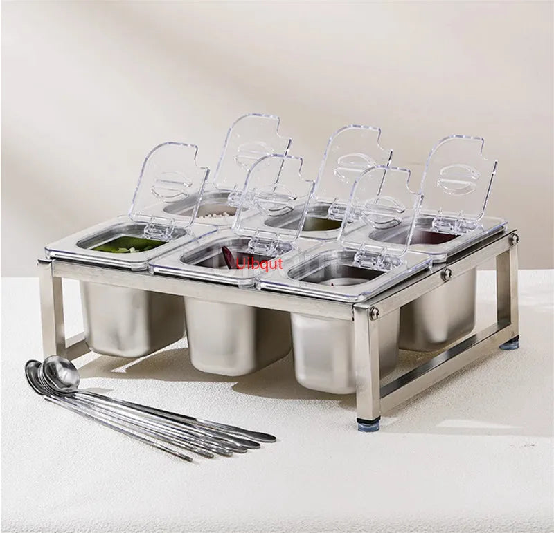 Stainless Steel Transparent Gn Pans Visible Food Exhibition