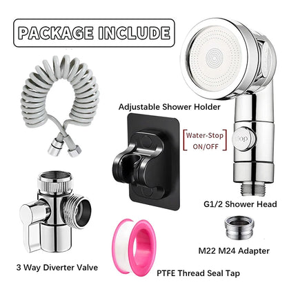 Handheld Faucet Water Diverting Shower Head External Rain