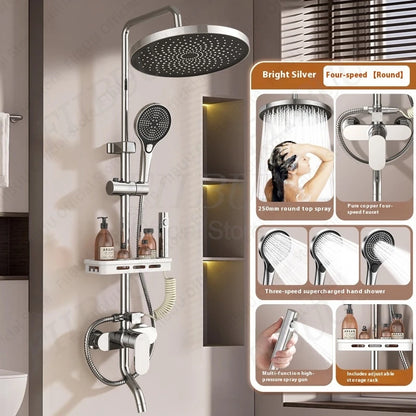 Pressure Water Massage Shower Water Saving Shower System