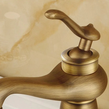 Luxury Europe Style Antique Gold Bathroom Basin Faucet