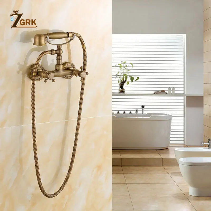 Zgrk Bathtub Faucets Brass Bathroom Faucet Mixer Tap
