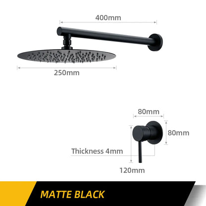 Bathroom Faucet Gunmetal Shower Faucet Wall Mounted 8/10/12