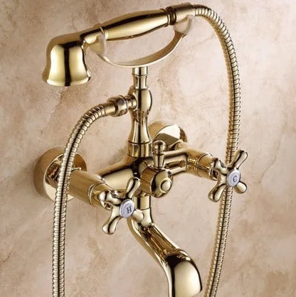 Antique Bathroom Bathtub Showet Faucet Copper Black Shower