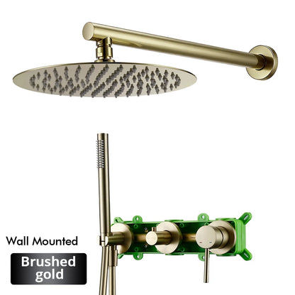 Gunmetal Shower Faucet 8-16 Embed Box Wall Mounted