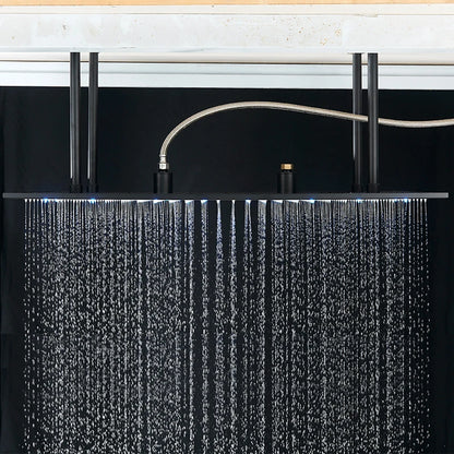 Large Rainfall Shower Faucet Ceiling Installation Bathroom