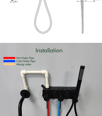 Shower Faucet Concealed Box Hand Shower Long Nose