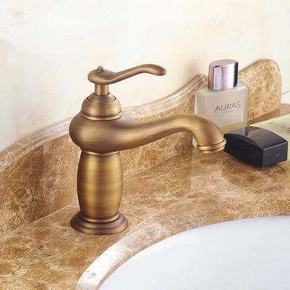 Luxury Europe Style Antique Gold Bathroom Basin Faucet