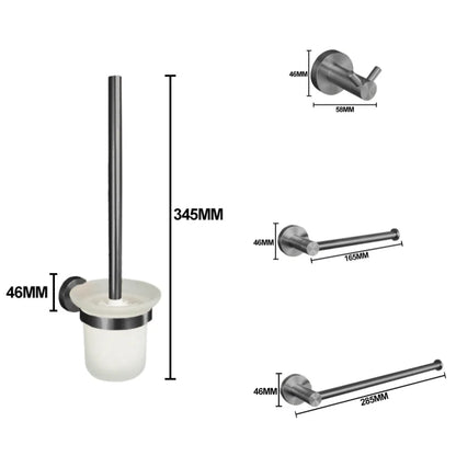 Gray Bathroom Hardware Cup Rack Towel Rack Toilet