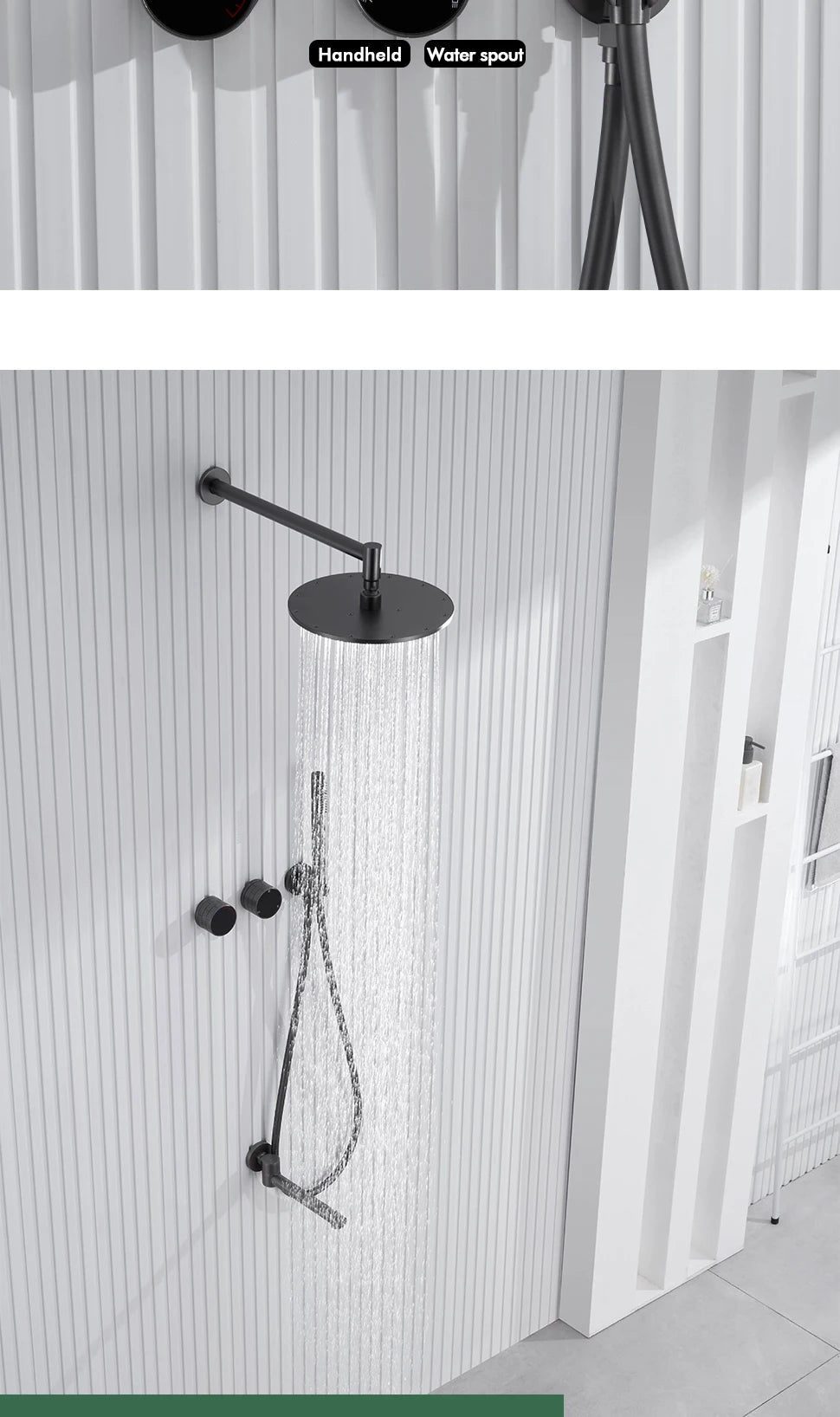 Gunmetal Shower Faucet Or Ways Concealed Box Bathroom