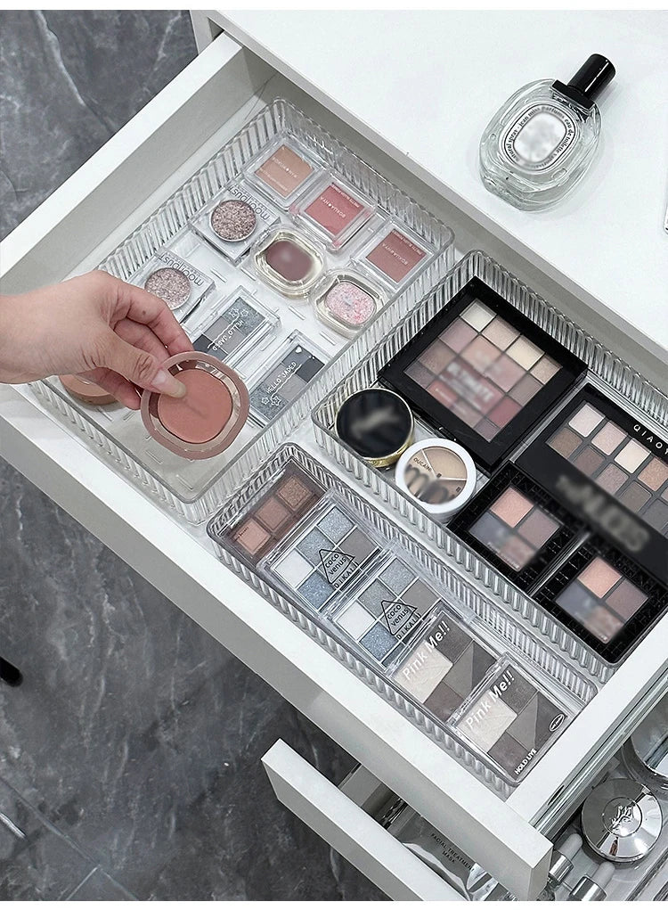 Clear Drawer Organizer Stackable Size Clear Makeup Drawer