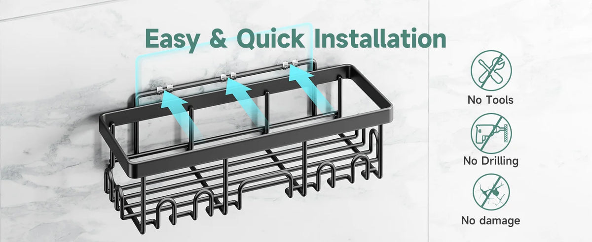 Pack Shower Caddy Organizer Rack Shelf Inside Shower