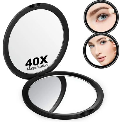 1x/40x Compact Magnifying Mirror Travel Makeup Inch Small