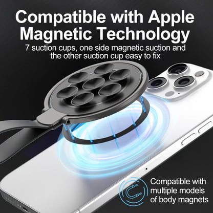 Magnetic Bracket Ring Buckle Phone Stand Silicone Suction