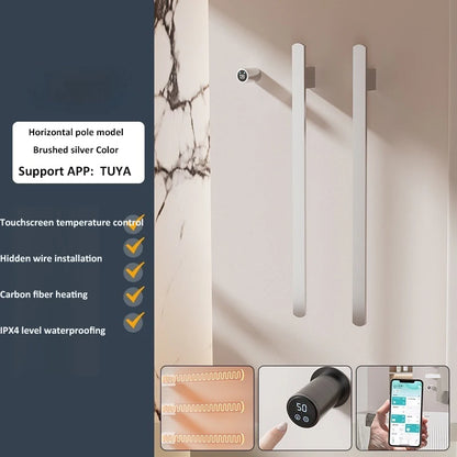 Intelligent Electric Heating Towel Rack Invisible Installation