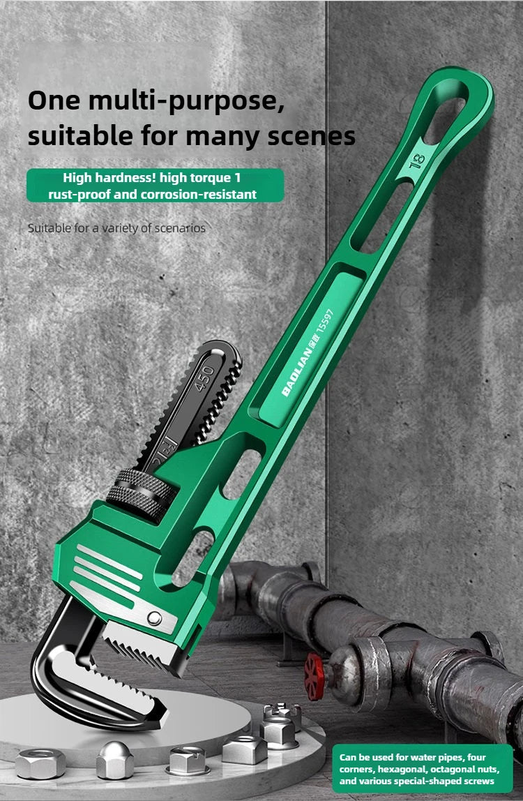 10/12/14/18 Inch Pipe Wrench Universal Monkey Spanner