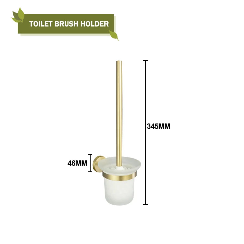 Brushed Gold Wall Mount Shelf Toilet Bath Hardware