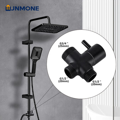 Black Silver Split Shower Column Bathroom Faucet Wall