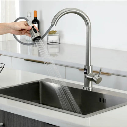 Smart Digital Touch On Faucets Stainless Steel Cold