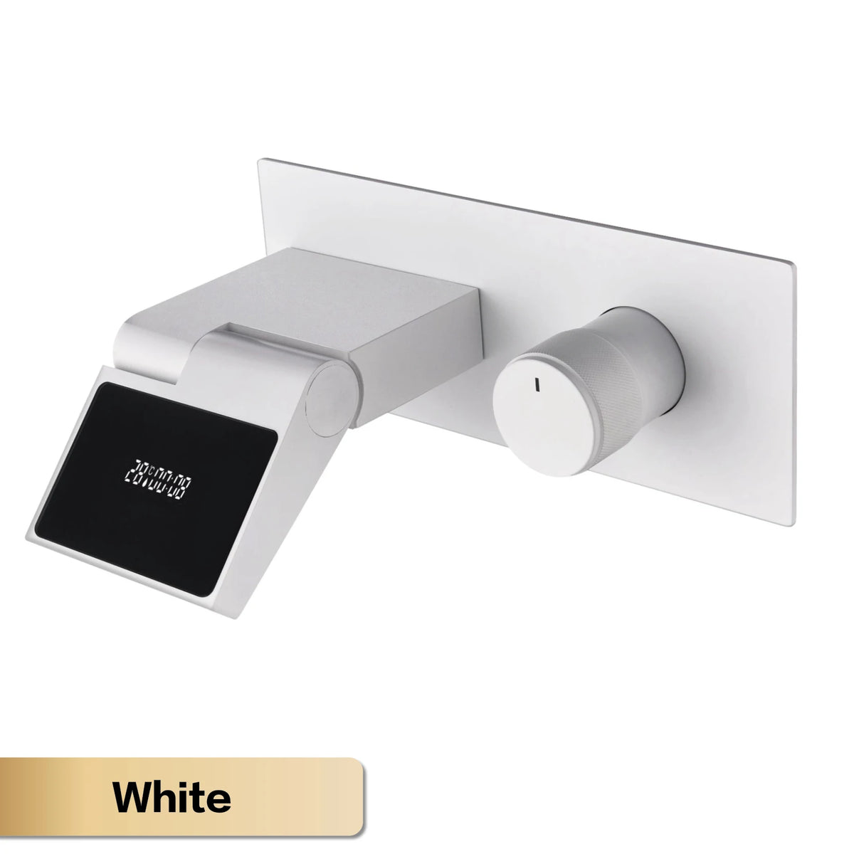 Luxury Gun Gray Brass Wall Mounted Bathroom Faucet