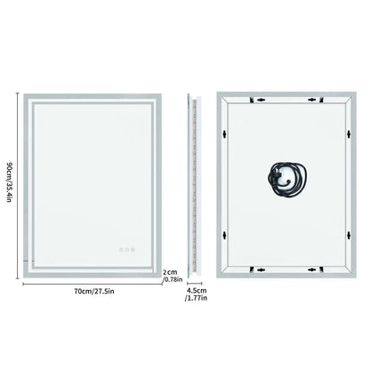 Led Light Bathroom Mirror Illuminated Wall Mounted Vanity