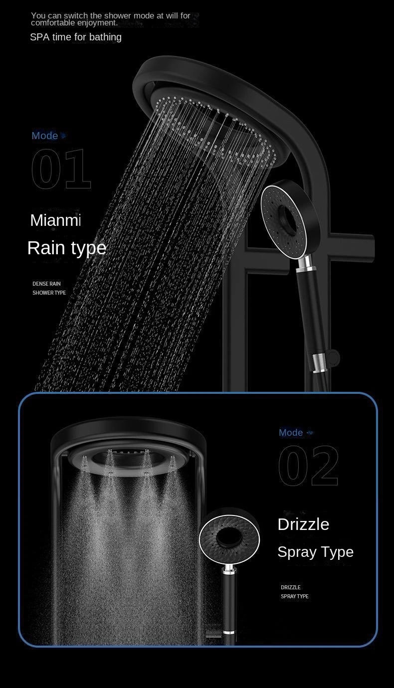Design High End Bathroom Gray Shower Round Shower