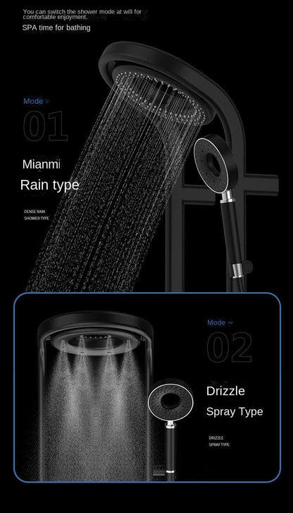 Design High End Bathroom Gray Shower Round Shower