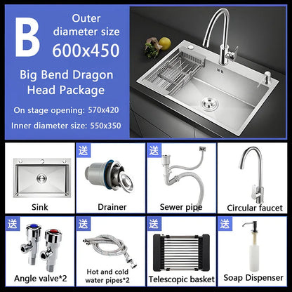 Multi-Functional Large-Capacity 304 Stainless Steel Rectangular