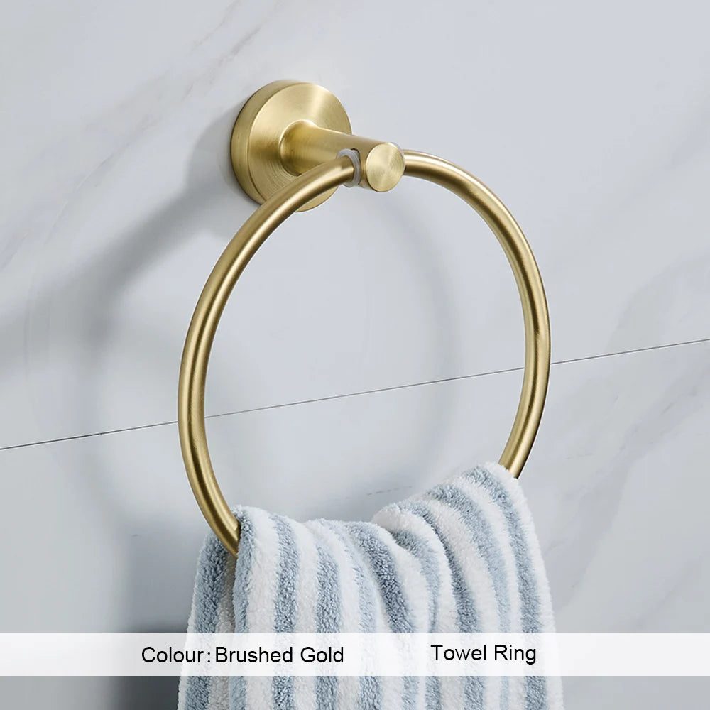 Bathroom Towel Ring Hook Hardware Storage Holder 304