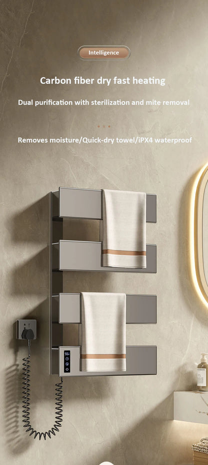 Oxg Electric Heated Towel Rack Wall Mounted Bathroom