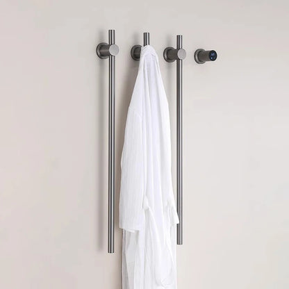 Bathroom Black Electric Towel Rack Hidden Wire Bath