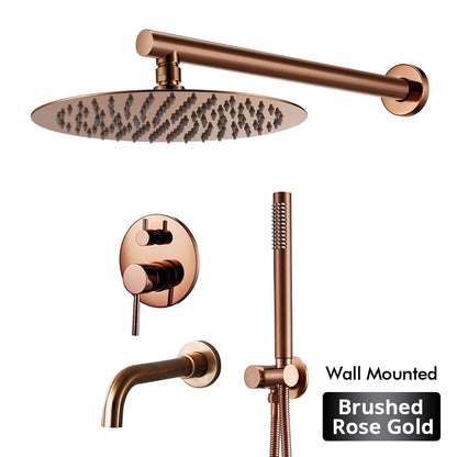 Bathroom Faucet Shower Mixer Tap Spout Black Solid
