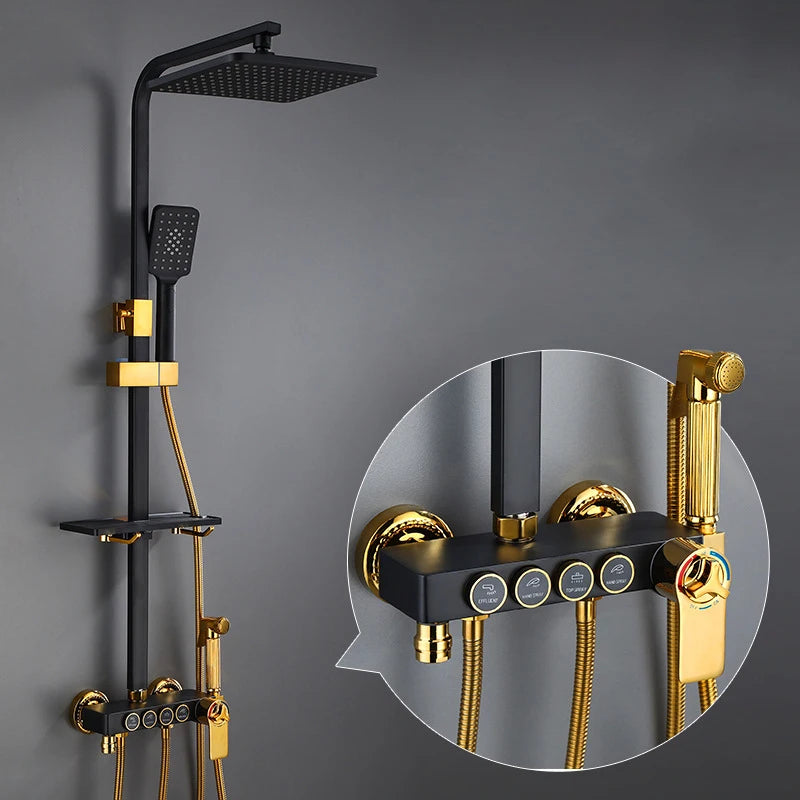 Smart Thermostatic Digital Bathroom Shower 12 Inch Rainfall