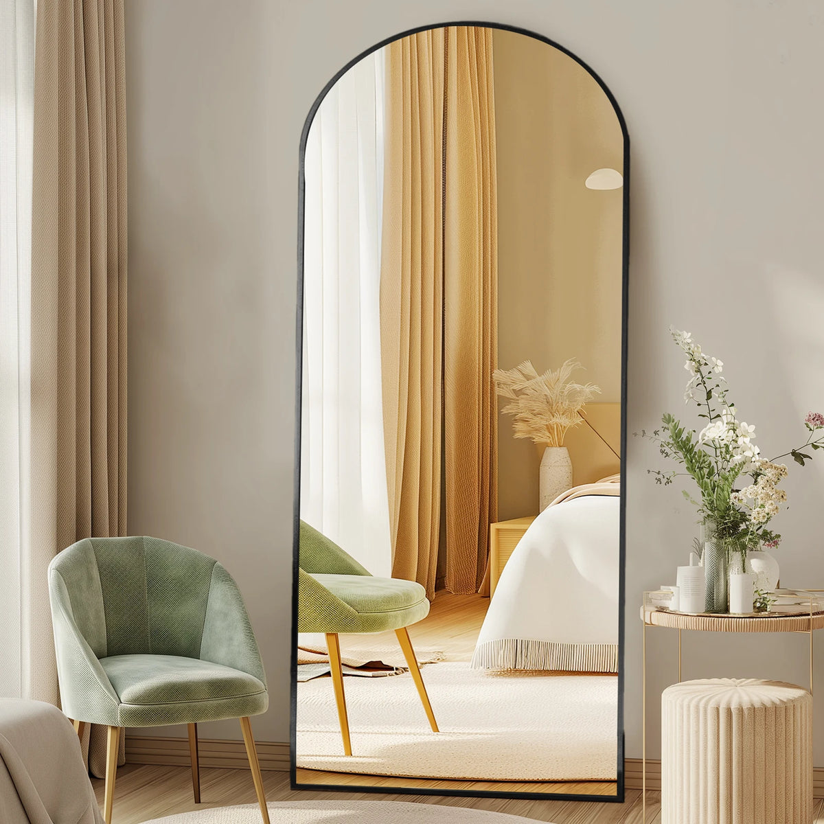 Mcq Rectangle Arched Full Length Mirror Stand Full