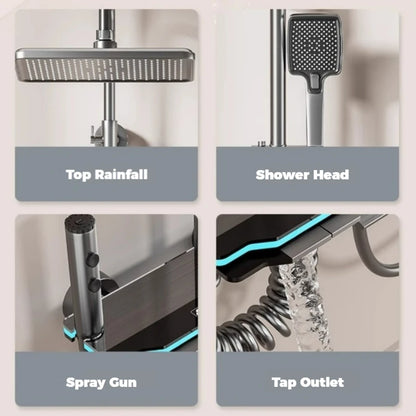 Ship Eu Luxury Bathroom Shower Faucet Digital Temperature