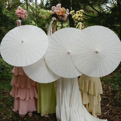 8/12/24/36/50pcs 60/84cm White Paper Umbrellas Wedding Paper